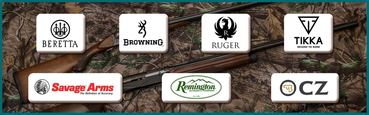 Guns and ammunition brand name logos