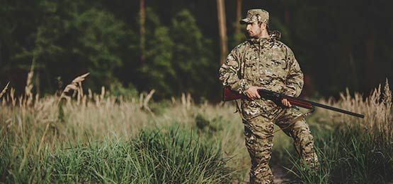 Hunter dressed in Hunting Clothing in Ireland